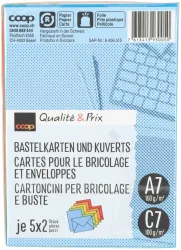 Coop Qualité&Prix Karten/Kuvert C7/A7 5x2 Stk.