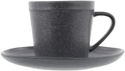 Kaffeetasse mit Untertasse grau 225ml