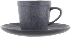Espressotasse mit Untertasse grau 100ml