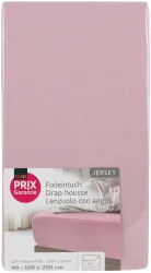 Prix Garantie Fixleintuch Jersey rose 90x200cm