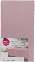 Prix Garantie Fixleintuch Jersey rose 160x200cm