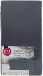 Prix Garantie Fixleintuch Jersey grau 160x200cm