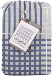 Naturaline Textil Naturaline Duvetbezug Zoom Check grau 160x210 cm