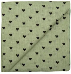 Zewi Nuscheli khaki Herzen 60x60 cm