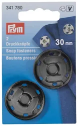 Prym Annähdruckknopf gunmetal 30 mm 2 Stk.
