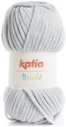Katia Bambi 325 Chenillegarn silber 100g