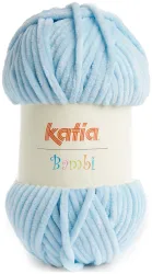 Katia Bambi 303 Chenillegarn hellblau 100g