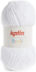Katia Bambi 300 Chenillegarn weiss 100g