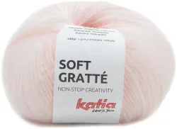 Katia Soft Gratté 78 Handstrickgarn mit Mohair-Effekt für sensible Haut hellrosa 50g