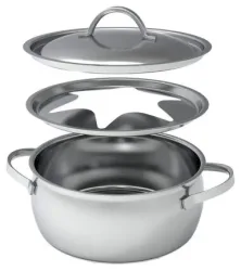 Kisag, Kisag - Fleischfondue-Caquelon, 20CM/2.7L, Chrom