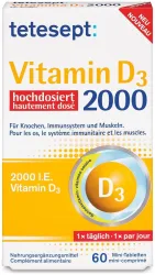 Tetesept Vitamin D3 2000 Mini-Tabletten 60 Stück