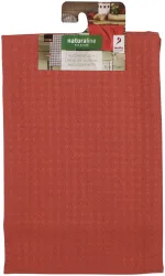 Naturaline Textil Naturaline Waffelküchentuch rot 50x70cm
