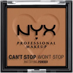 NYX Professional Makeup Can’t Stop Won’t Stop Mattifying Powder 08 Mocha, 6.0g
