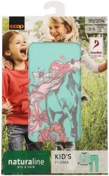 Naturaline Textil Kids Pyjama Pferd türkis 98/104