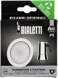 Bialetti - Kaffeekanne Set Dichtung + Filter, 65mm, Chrom