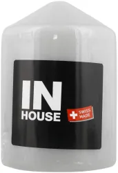 Inhouse Zylinderkerze 80x115mm hellgrau