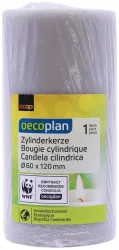 Oecoplan Zylinderkerze 60x120mm hellgrau