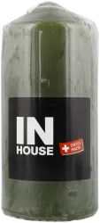 Inhouse Zylinderkerze 70x150mm dunkelgrün