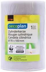 Oecoplan Zylinderkerze 70x100mm hellgrau