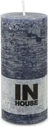 Inhouse Zylinderkerze Rustic 68x150 Petrolblau