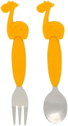 Marcus&Marcus Marcus & Marcus Kinderbesteck Gabel + Löffel Set – Lola Gelb