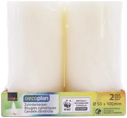 Oecoplan Zylinderkerzen 50x100 2Stk. beige
