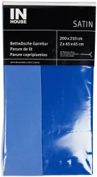 Inhouse Bettwäschegarnitur Satin uni royal 200x210/2x65x65