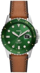 Fossil Uhr Blue 3-Zeiger-Werk Datum Eco-Leder hellbraun