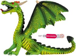 Drache sitzend grün