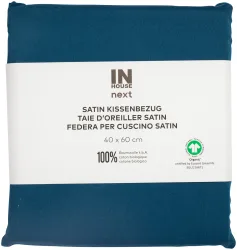 Inhouse Kissen Gots Satin 40x60 petrol