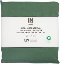 Inhouse Kissen Gots Satin 50x70 gras