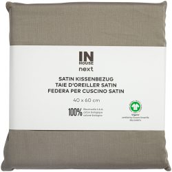 Inhouse Kissen Gots Satin 40x60 taupe