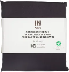 Inhouse Kissen Gots Satin 65x65 anthrazit