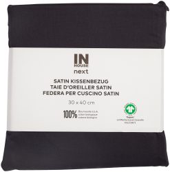 Inhouse Kissen Gots Satin 30x40 anthrazit