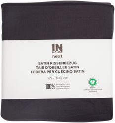 Inhouse Kissen Gots Satin 65x100 anthrazit
