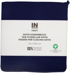 Inhouse Kissen Gots Satin 65x100 marine