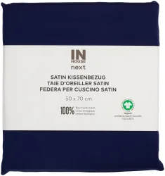 Inhouse Kissen Gots Satin 50x70 marine
