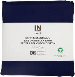 Inhouse Kissen Gots Satin 30x40 marine