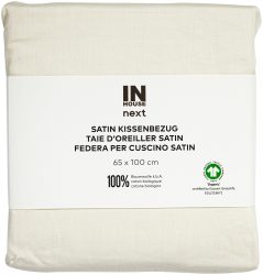 Inhouse Kissen Gots Satin 65x100 ecru