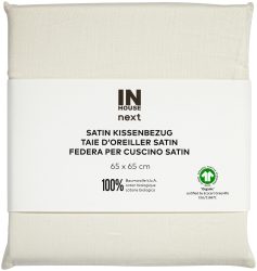 Inhouse Kissen Gots Satin 65x65 ecru