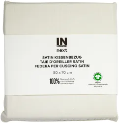Inhouse Kissen Gots Satin 50x70 ecru