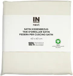 Inhouse Kissen Gots Satin 40x60 ecru