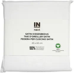 Inhouse Kissen Gots Satin 65x65 weiss