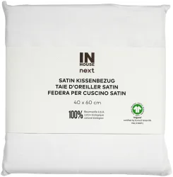 Inhouse Kissen Gots Satin 40x60 weiss