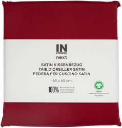 Inhouse Kissen Gots Satin 65x65 bordeaux