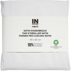 Inhouse Kissen Gots Satin 30x40 weiss