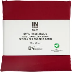 Inhouse Kissen Gots Satin 30x40 bordeaux