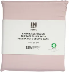 Inhouse Kissen Gots Satin 65x65 rosa
