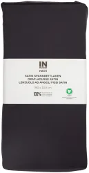 Inhouse Fixleintuch Gots Satin 180 x 200 anthrazit, Matratzenhöhe bis zu 20 cm