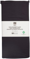 Inhouse Fixleintuch Gots Satin 160 x 200 anthrazit, Matratzenhöhe bis zu 22 cm